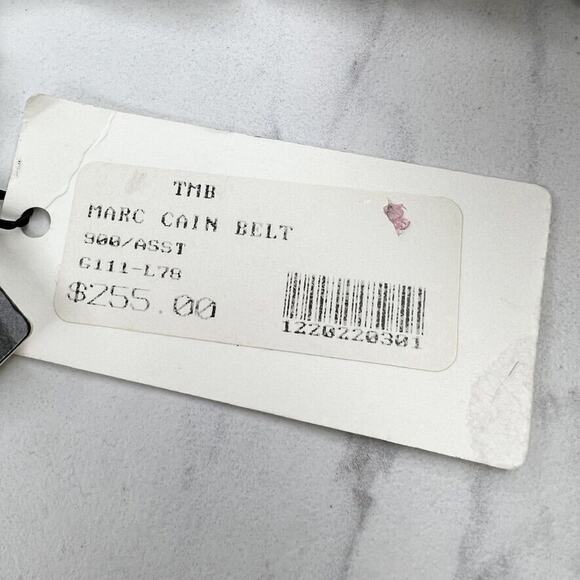 Marc Cain Black Leather Silver Chain Belt NWT ✨ main image 12
